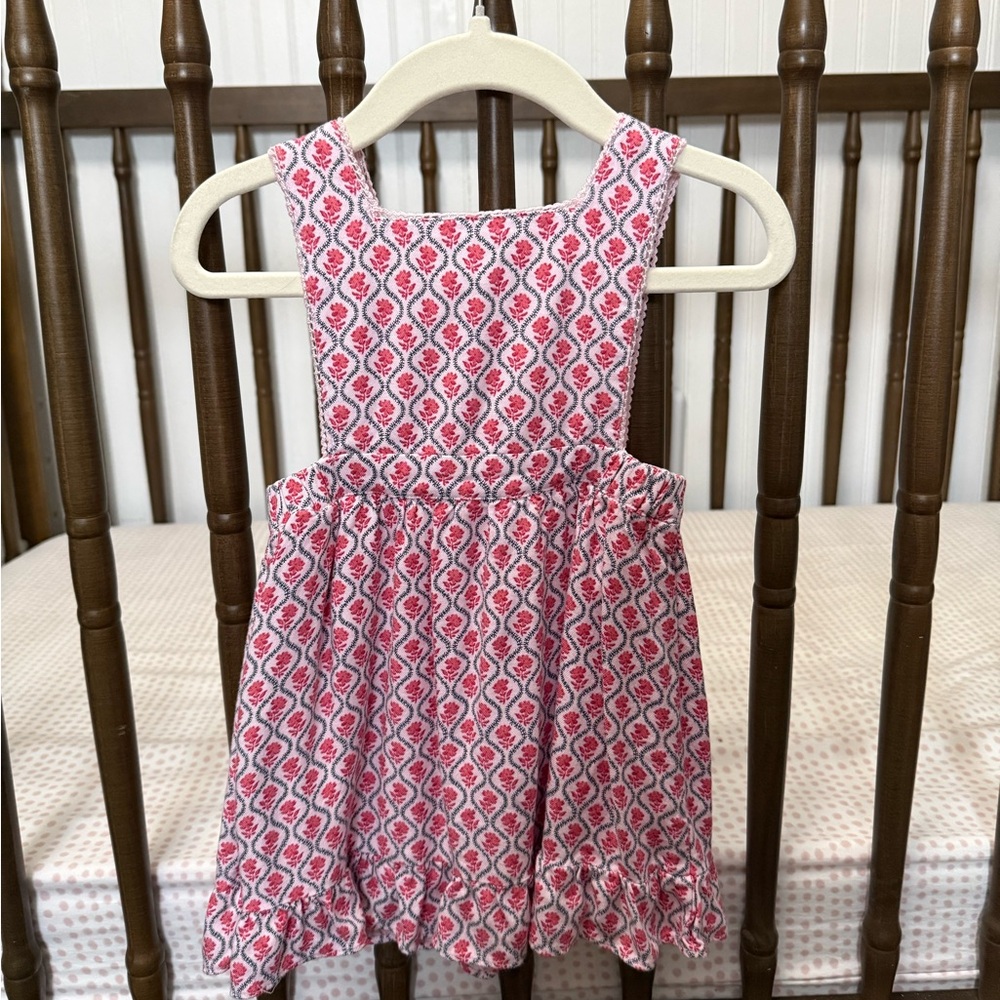 Janie & Jack Printed Pinnie Dress 12-18M